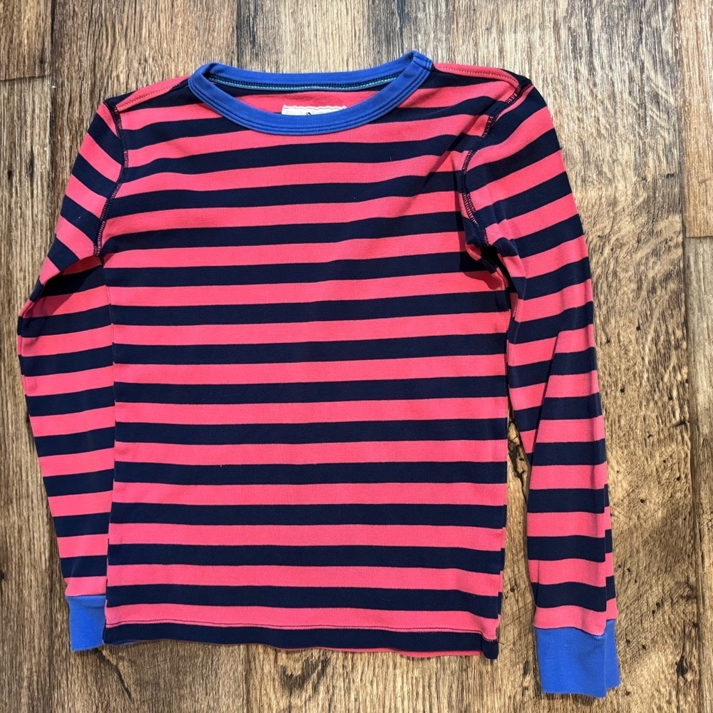 Crewcuts Boys Red and Navy Blue Long Sleeve Pajama Top Size Medium 8
